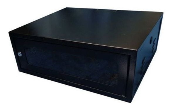 Mini Rack De Parede Switch Modem Roteador Preto Texturizado 0