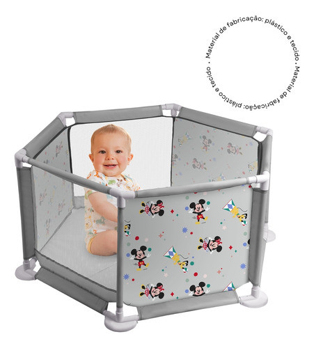 Chiqueirinho Bebe Infatil Disney Cercadinho Cercado Portatil 1