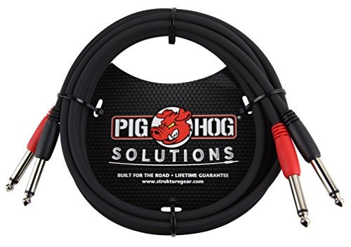 Pig Hog Pd 21410 Dual 1 4 Inch Mono Cable 10 0