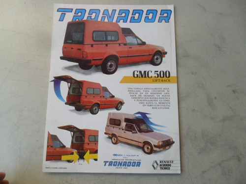 Folleto Gmc 500 Chevette Auto No Manual Tronador Lift Back 0