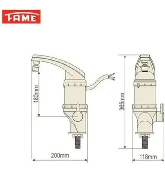 Torneira Elétrica Bancada Fame Elegance 4t Branca 5400w 220v 1