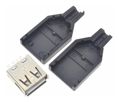 Conector Usb A Hembra Para Soldar + Tapa Itytarg 0