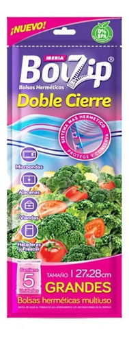 Bolsas Hermeticas Doble Cierre 27x28 Grandes 5 Un X 3 Bolzip 0