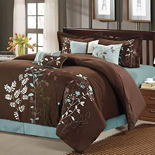 Juego De Edredón Bordado Chic Home Bliss Garden De 8 Piezas, 0