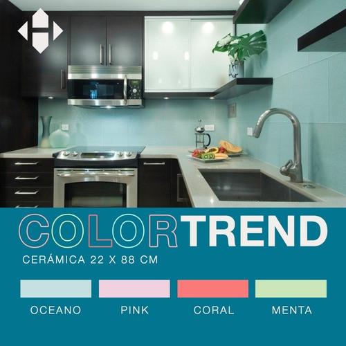 Ceramica Subway Rosa Colortrend Pink 22x88 1ra 1