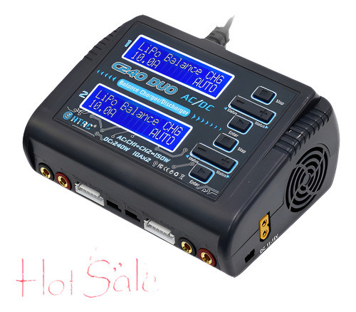 Htrc C240 Duo Ac 150w Dc 240w Doble Canal 10a Rc Lipo Baterí 0