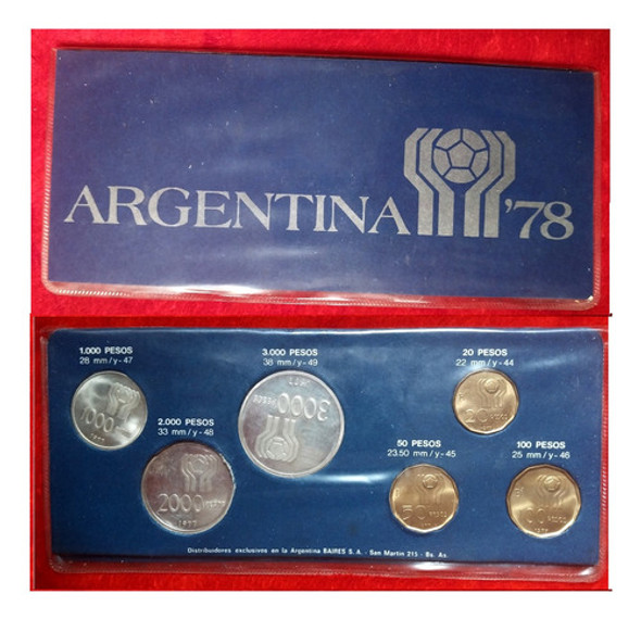 Blister Monedas Copa Mundial Futbol Argentina 1978 0