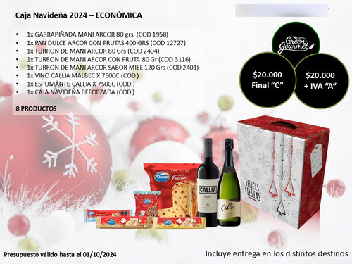 Caja Navideña 2024 - Caja Economica 8 Productos 0