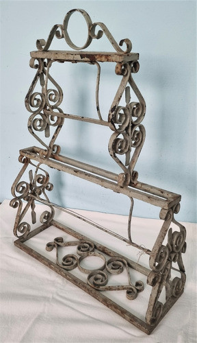 Antiguo Porta Rollo De Almacén, Tienda En Hierro Forjado. M 0