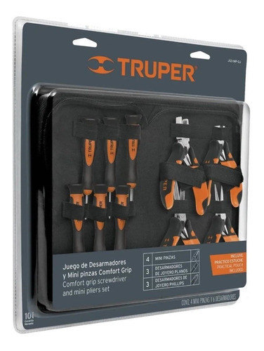 Juego De Destornilladores Y Pinzas Miniaturas 10 Pz Truper 0
