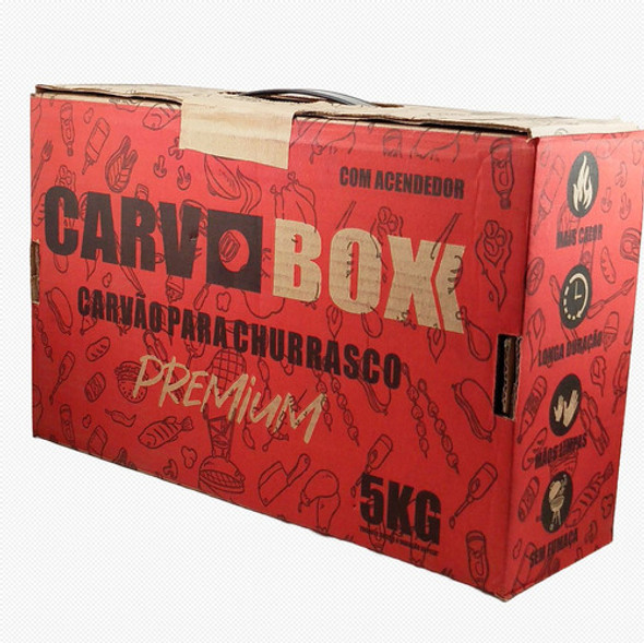 Carvoboxx Premium E Ecológico Caixa De 5kg  - Fumaça + Calor 1