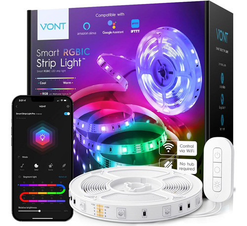 Vont Smart Strip Lights Con Iluminación Segmentada Multicolo 0