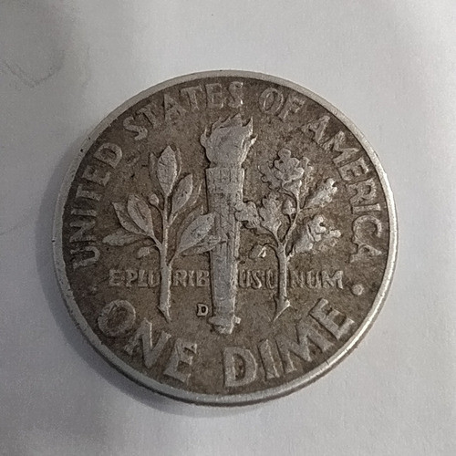 Antigua Moneda De Plata 1 Dime Estados Unidos 1960 D Km# 195 0