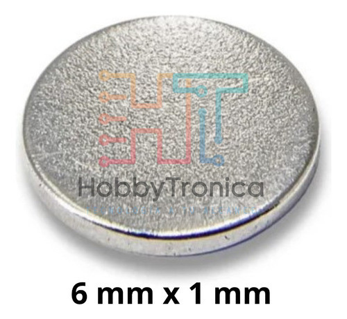 Iman Neodimio 6x1 Mm Alta Potencia Ultra Potentes Niquelados 1