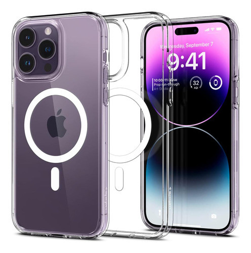Funda P  iPhone 14pro Max Spigen Ultra Hybrid Magfit Blanco 0