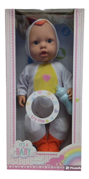 Bebote Con Sonidos Y Mamadera Bebe Con Ropa De 40 Cm En Caja 1