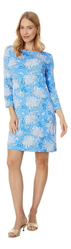 Lilly Pulitzer Upf 50+ Sophie Vestido Boca Blue Croc & Lock 0