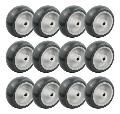 Kit Rodas 3 Pol. R 312 Bp 60kg Para Carrinhos (12 Unidades) 0
