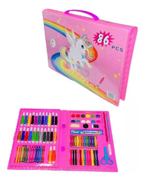 Set De Arte  Escolar Rosa 0