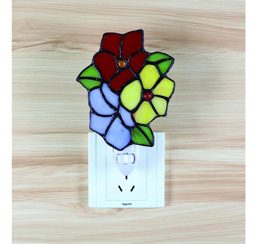 Yogoart Tiffany Vidrieras Flores Jardín Mini Lámpara De Pare 1