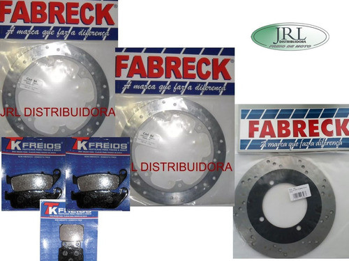 Kit Discos De Freio + Pastilha De Freio Honda Cbr 450 Sr 0