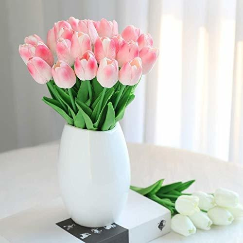 Tulipan De Imitacion Pu De Tacto Real Para Decoracion Rosa 1