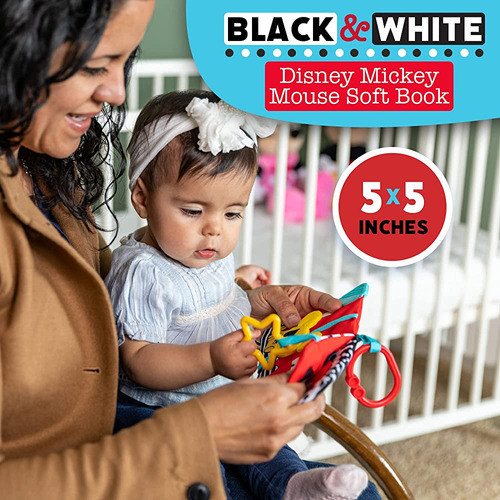 Niños Preferidos Disney Baby Mickey Mouse Soft Book, Black A 1