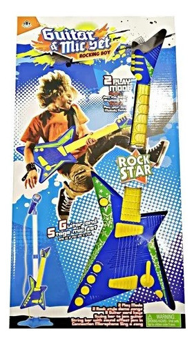 Guitarra Eléctrica 57cm Juguete  Incluye Micrófono 0