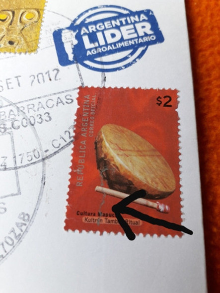 Sobre Circulado Con Estampilla Con Error De Impresión 0