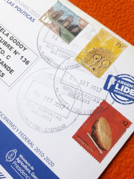 Sobre Circulado Con Estampilla Con Error De Impresión 1