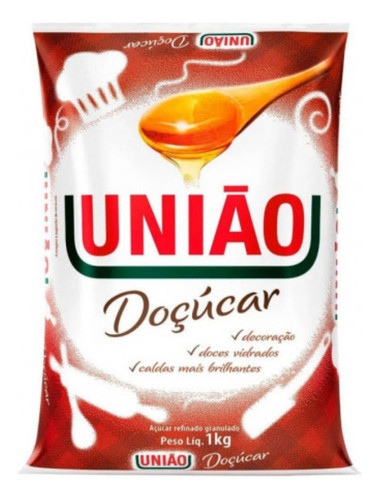 Açucar Refinado Granulado Uniao Doçucar 1kg 0