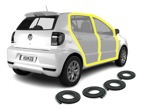Burletes De Puertas Delanteros Y Traseros Vw Fox 5p 0