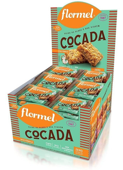 Doce De Coco Cocada Zero Açúcar Flormel 24un 20g 0