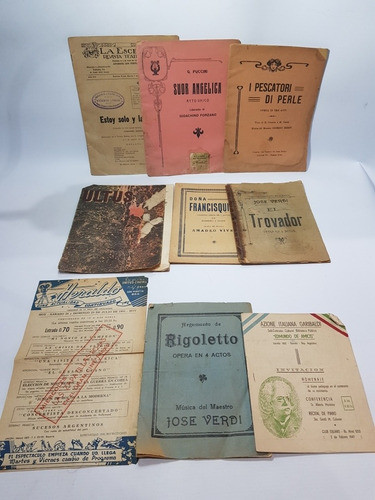 Antiguos Programas Teatro Rosario 1900/20 Lote X 8 Mag 56864 0