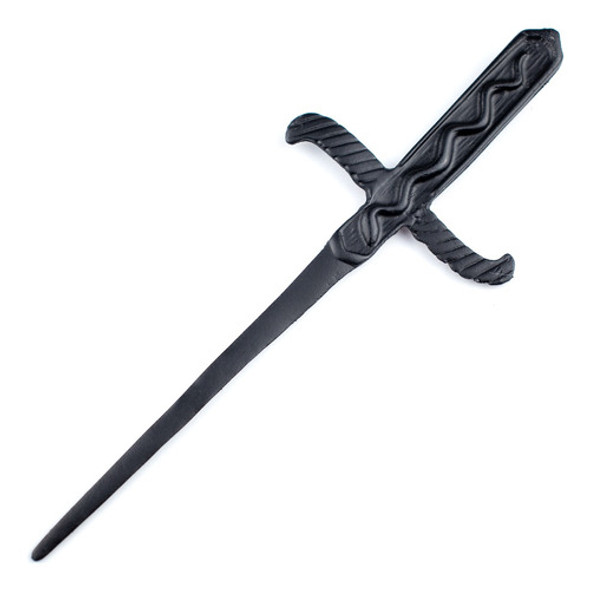 Athame Negro 19 Cm Pedra Vermelha Strass Negros Vermelho 1