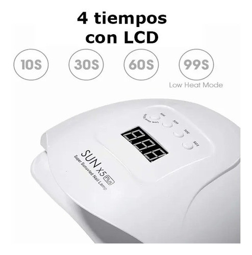Lampara Uv Led Secador Uñas Profesional En Gel Premium 48w 1
