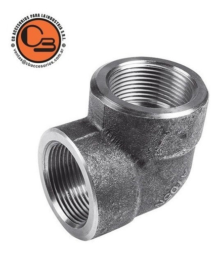 Codo Acero Forjado Carbono Serie 2000 Vapor Rosca 1 Pulgada 1