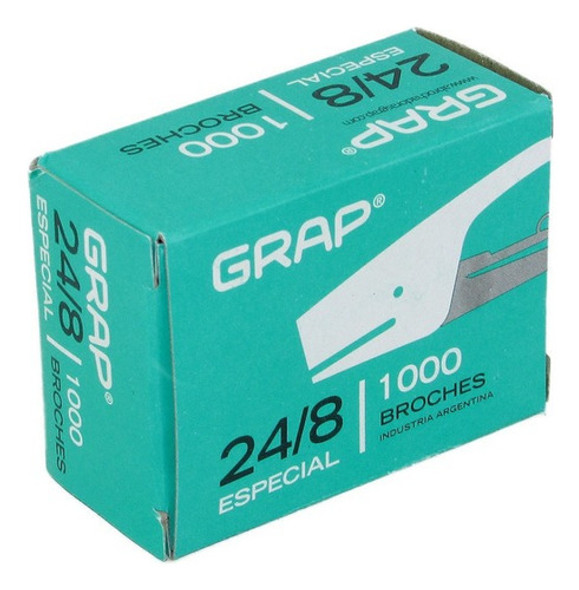 Broches Grap N° 24/8 P/abrochadora (5 Cajitas X1.000 Unid.) 0
