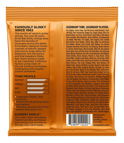 Encordado Ernie Ball Eb2222 Hybrid Slinky 009-046 1