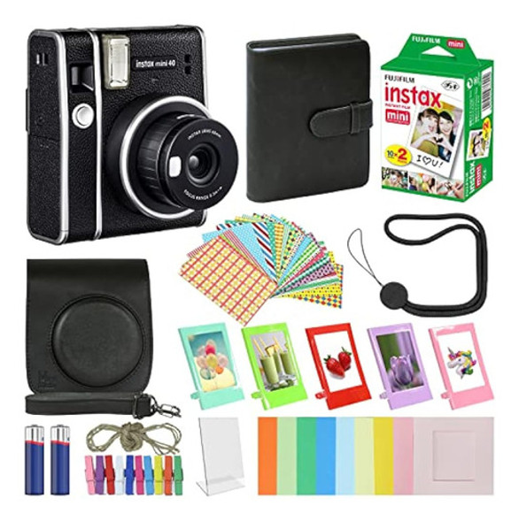 Fujifilm Instax Mini 40 Cámara De Película Instantánea Negra 0