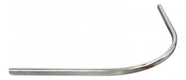 Tubo Cabideiro Curvo Redondo Cromado Base 0