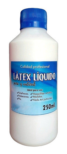 Látex Líquido 250ml Moldes Mascaras Goma Maquillaje Fx Art 0