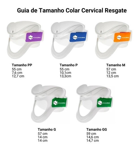 Kit Com 10 Colar Cervical Resgate Ortopratika G Verde 1