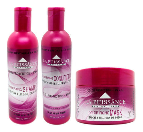 La Puissance Kit Color Shampoo + Acondicionador + Máscara 3c 0