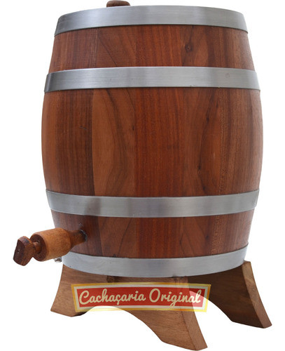 Barril Tonel Pipa Pipote Pinga Bálsamo Vertical 3l Madeira 1