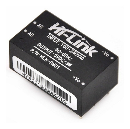 Mini Fonte Hi-link Hlk-pm01 110-220v Para 5v 3w 0,6a No Full 0