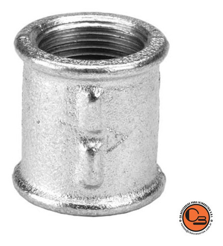 Cupla Hierro Galvanizado Rosca 1.1/2 Pulgadas Hembra Hembra 1