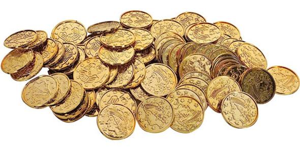 Beistle 100 Piezas De Oro Plástico Pirata Tesoro En Relieve 0