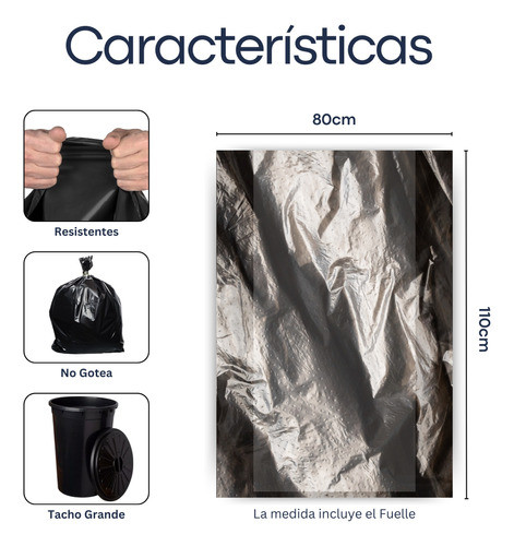 300 Bolsas De Consorcio Basura Consorcio Negro 80x110 1