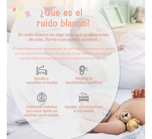 Máquina De Ruido Blanco A Pila Bebe Para Dormir Luz De Noche 1